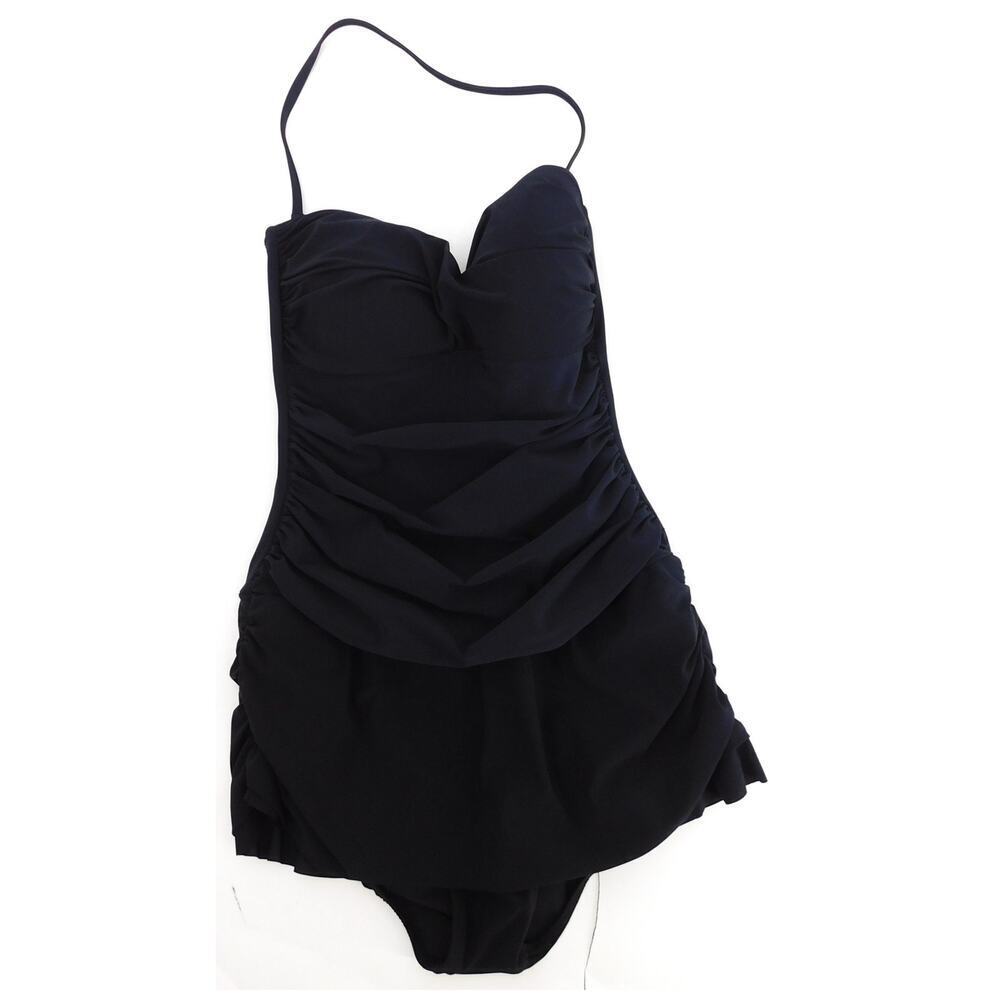 Profile by Gottex‎ Tutti-Frutti Twist Bandeau One Piece Swimsuit Black Size US 6